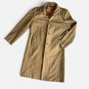 Halston Pea Coat - Size 6 - 100% Lambswool With Pockets